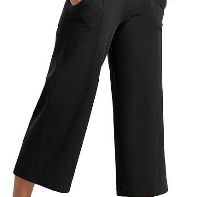 Tmustobe Womens Lounge Yoga Capris Pants Bootleg Tummy Control High Waist